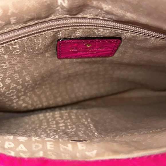 Kate Spade Hot Pink Croc Embossed Leather Crossbody Bag, Imperfect - Picture 9 of 9